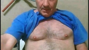 spanish grandpa stroke his cock