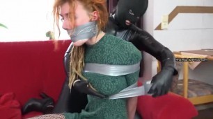 Cat Burglar Duct Tapes Redhead Girl