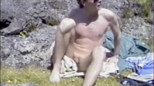 Roger Virre on the beach 1990