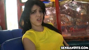 Young latina bitch gets fuck on a bus 15